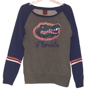 Colosseum University of Florida Gators Rhinestone Crewneck Sweatshirt Size M